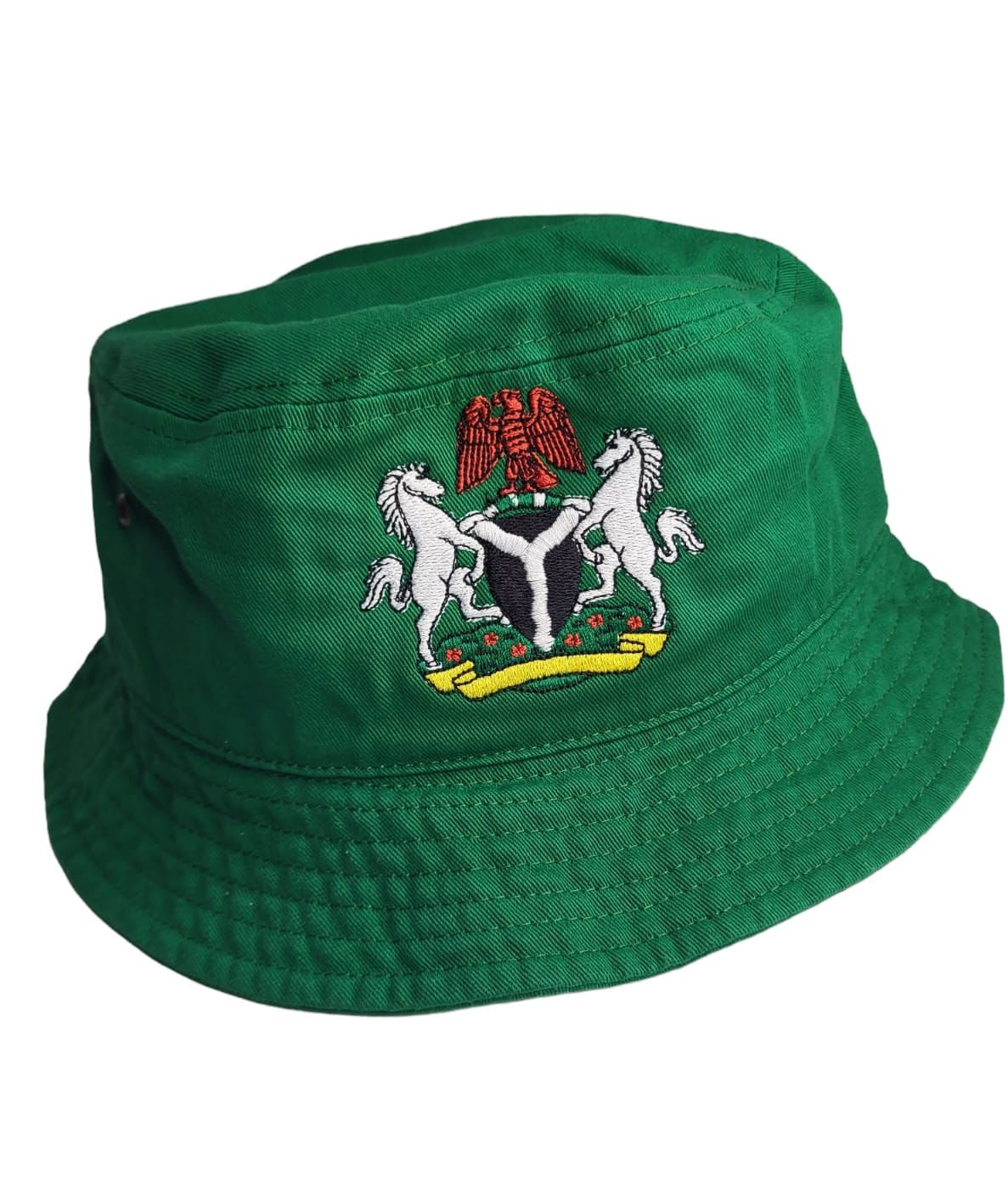 Green Nigerian Coat Of Arm Bucket Hat Consistency Breeds Champions Gear